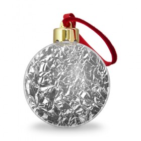 Ёлочный шар с принтом Silver в Новосибирске, Пластик | Диаметр: 77 мм | silver | texture | драгоценный | металл | серебро | текстура
