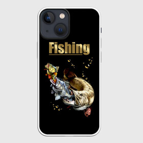 Чехол для iPhone 13 mini с принтом Рыбалка в Новосибирске,  |  | background | black | bubbles | depth | fish | fishing | food | predators | sacrifice | water | вода | глубина | еда | жертва | охота | пузыри | рыбалка | рыбы | фон | хищники | черный