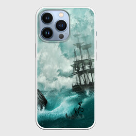 Чехол для iPhone 13 Pro с принтом Море в Новосибирске,  |  | бочка | вода | волны | корабль | море | небо | новые | облака | океан | природа | шторм | якорь