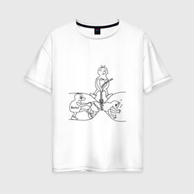 Женская футболка хлопок Oversize с принтом Закон Ома в Новосибирске, 100% хлопок | свободный крой, круглый ворот, спущенный рукав, длина до линии бедер
 | ампер | вольт | напряжение | наука | сопротивление | ток | физика | электричество