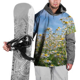Накидка на куртку 3D с принтом Ромашковый рай в Новосибирске, 100% полиэстер |  | Тематика изображения на принте: лепестки | небо | прикольные картинки | ромашки | солнце | цветочки | цветы