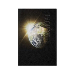 Обложка для паспорта матовая кожа с принтом Восход солнца в Новосибирске, натуральная матовая кожа | размер 19,3 х 13,7 см; прозрачные пластиковые крепления | Тематика изображения на принте: звёзды | космическое пространство | космос | планета | солнце