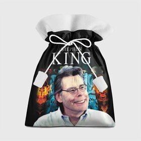 Подарочный 3D мешок с принтом Стивен Кинг - Король ужасов в Новосибирске, 100% полиэстер | Размер: 29*39 см | Тематика изображения на принте: король ужасов | писатель | триллер | ужасы