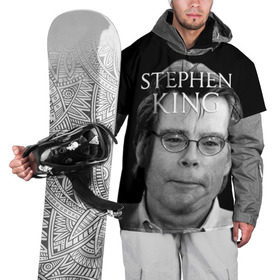 Накидка на куртку 3D с принтом Стивен Кинг - Король ужасов в Новосибирске, 100% полиэстер |  | Тематика изображения на принте: король ужасов | писатель | триллер | ужасы