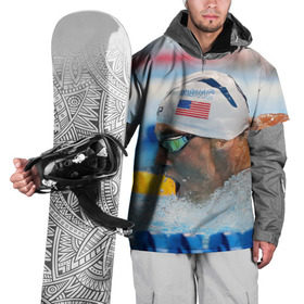 Накидка на куртку 3D с принтом Майкл Фелпс в Новосибирске, 100% полиэстер |  | swimming | бассейн | олимпиада | плавание | пловец | рио | фелпс