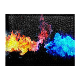 Обложка для студенческого билета с принтом Битва огней в Новосибирске, натуральная кожа | Размер: 11*8 см; Печать на всей внешней стороне | Тематика изображения на принте: красный | огонь | синий