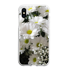 Чехол для iPhone XS Max матовый с принтом Белоснежное цветение в Новосибирске, Силикон | Область печати: задняя сторона чехла, без боковых панелей | ландыши | лепестки | прикольные картинки | ромашки | цветочки | цветы