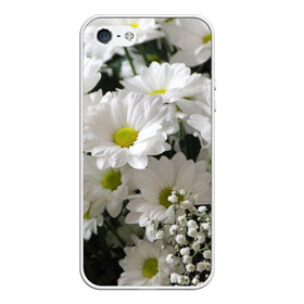 Чехол для iPhone 5/5S матовый с принтом Белоснежное цветение в Новосибирске, Силикон | Область печати: задняя сторона чехла, без боковых панелей | ландыши | лепестки | прикольные картинки | ромашки | цветочки | цветы