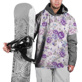 Накидка на куртку 3D с принтом Цветы ретро 2 в Новосибирске, 100% полиэстер |  |   | винтаж | прованс | роза | роспись | узор | цветок | цветы