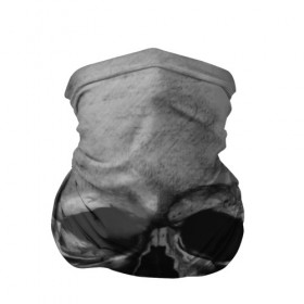 Бандана-труба 3D с принтом Череп в Новосибирске, 100% полиэстер, ткань с особыми свойствами — Activecool | плотность 150‒180 г/м2; хорошо тянется, но сохраняет форму | skelet | skull | кости | мертвец | серый | скелет | череп
