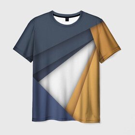 Мужская футболка 3D с принтом Абстракция 4 в Новосибирске, 100% полиэфир | прямой крой, круглый вырез горловины, длина до линии бедер | линии | орнамент | прикольные картинки | узор | цвет