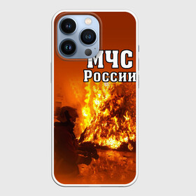 Чехол для iPhone 13 Pro с принтом МЧС России в Новосибирске,  |  | мчс | пожарный | россии