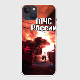 Чехол для iPhone 13 с принтом МЧС в Новосибирске,  |  | мчс | пожарный | россии