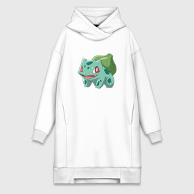 Платье-худи хлопок с принтом Милый Бульбазавр в Новосибирске,  |  | bulbasaur | pokemon | покемон | покемоны