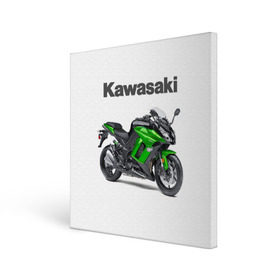 Холст квадратный с принтом Kawasaky Ninja 1000 в Новосибирске, 100% ПВХ |  | Тематика изображения на принте: kawasaky