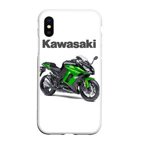 Чехол для iPhone XS Max матовый с принтом Kawasaky Ninja 1000 в Новосибирске, Силикон | Область печати: задняя сторона чехла, без боковых панелей | Тематика изображения на принте: kawasaky