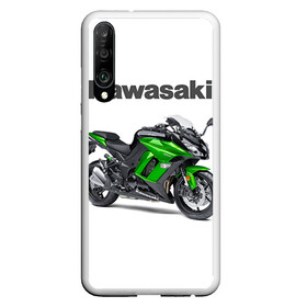 Чехол для Honor P30 с принтом Kawasaky Ninja 1000 в Новосибирске, Силикон | Область печати: задняя сторона чехла, без боковых панелей | Тематика изображения на принте: kawasaky