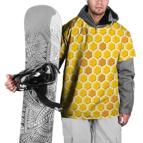 Накидка на куртку 3D с принтом Медовые соты в Новосибирске, 100% полиэстер |  | арт | еда | мед | пчелы | соты