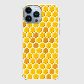 Чехол для iPhone 13 Pro Max с принтом Медовые соты в Новосибирске,  |  | Тематика изображения на принте: арт | еда | мед | пчелы | соты