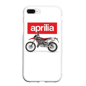 Чехол для iPhone 7Plus/8 Plus матовый с принтом Aprilia enduro в Новосибирске, Силикон | Область печати: задняя сторона чехла, без боковых панелей | Тематика изображения на принте: aprilia