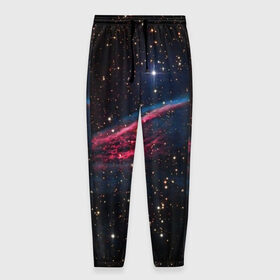 Мужские брюки 3D с принтом Астрал в Новосибирске, 100% полиэстер | манжеты по низу, эластичный пояс регулируется шнурком, по бокам два кармана без застежек, внутренняя часть кармана из мелкой сетки | вселенная | галактика | звёзды | космическое пространство | космос | созвездие