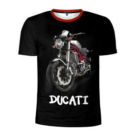 Мужская футболка 3D спортивная с принтом Ducati в Новосибирске, 100% полиэстер с улучшенными характеристиками | приталенный силуэт, круглая горловина, широкие плечи, сужается к линии бедра | Тематика изображения на принте: ducati | дукати | мото | мотогонки | мотоспорт | мотоцикл