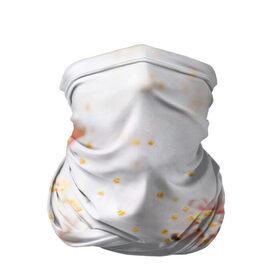 Бандана-труба 3D с принтом Белая нежность в Новосибирске, 100% полиэстер, ткань с особыми свойствами — Activecool | плотность 150‒180 г/м2; хорошо тянется, но сохраняет форму | белый | лепестки | прикольные картинки | цветочки | цветы