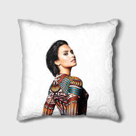 Подушка 3D с принтом Demi Lovato в Новосибирске, наволочка – 100% полиэстер, наполнитель – холлофайбер (легкий наполнитель, не вызывает аллергию). | состоит из подушки и наволочки. Наволочка на молнии, легко снимается для стирки | demi lovato | звезда | знаменитость | музыка | певица