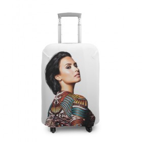 Чехол для чемодана 3D с принтом Demi Lovato в Новосибирске, 86% полиэфир, 14% спандекс | двустороннее нанесение принта, прорези для ручек и колес | demi lovato | звезда | знаменитость | музыка | певица