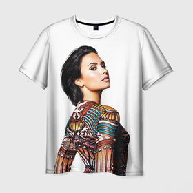 Мужская футболка 3D с принтом Demi Lovato в Новосибирске, 100% полиэфир | прямой крой, круглый вырез горловины, длина до линии бедер | demi lovato | звезда | знаменитость | музыка | певица