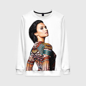 Женский свитшот 3D с принтом Demi Lovato в Новосибирске, 100% полиэстер с мягким внутренним слоем | круглый вырез горловины, мягкая резинка на манжетах и поясе, свободная посадка по фигуре | demi lovato | звезда | знаменитость | музыка | певица
