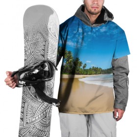 Накидка на куртку 3D с принтом Шикарный пляж в Новосибирске, 100% полиэстер |  | вода | голубое небо | жара | загар | зной | каникулы | купание | море | океан | отдых | отпуск | пальмы | песок | приключение | путешествие | туризм