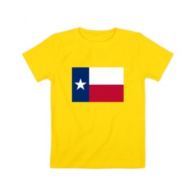 Детская футболка хлопок с принтом Техас в Новосибирске, 100% хлопок | круглый вырез горловины, полуприлегающий силуэт, длина до линии бедер | крутаяфутболка | сша | техас | флаг