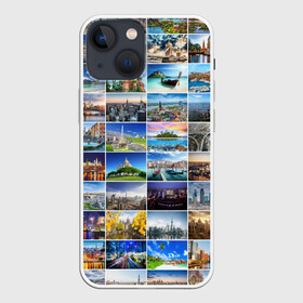 Чехол для iPhone 13 mini с принтом Мир путешествий в Новосибирске,  |  | азия | берлин | вегас | венеция | воспоминания | города | достопримечательности | европа | египет | калифорния | каникулы | лондон | милан | москва | ностальгия | нью йорк | отдых | отпуск | память