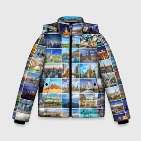 Зимняя куртка для мальчиков 3D с принтом Достопримечательности планеты в Новосибирске, ткань верха — 100% полиэстер; подклад — 100% полиэстер, утеплитель — 100% полиэстер | длина ниже бедра, удлиненная спинка, воротник стойка и отстегивающийся капюшон. Есть боковые карманы с листочкой на кнопках, утяжки по низу изделия и внутренний карман на молнии. 

Предусмотрены светоотражающий принт на спинке, радужный светоотражающий элемент на пуллере молнии и на резинке для утяжки | Тематика изображения на принте: азия | берлин | вегас | венеция | воспоминания | города | достопримечательности | европа | египет | калифорния | каникулы | лондон | милан | москва | ностальгия | нью йорк | отдых | отпуск | память