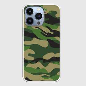 Чехол для iPhone 13 Pro с принтом Лесной камуфляж в Новосибирске,  |  | camouflage | forest camouflage | камуфляж | лесной камуфляж