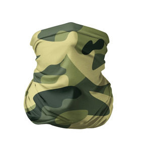 Бандана-труба 3D с принтом Зелёный камуфляж в Новосибирске, 100% полиэстер, ткань с особыми свойствами — Activecool | плотность 150‒180 г/м2; хорошо тянется, но сохраняет форму | camouflage | green camouflage | зеленый камуфляж | камуфляж