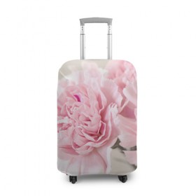 Чехол для чемодана 3D с принтом Розовый цветок 5 в Новосибирске, 86% полиэфир, 14% спандекс | двустороннее нанесение принта, прорези для ручек и колес | розовый | цветок | цветы