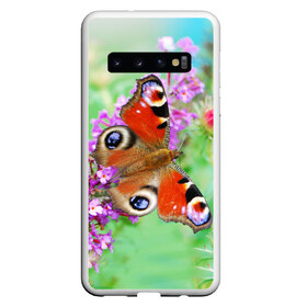 Чехол для Samsung Galaxy S10 с принтом Прелесть в Новосибирске, Силикон | Область печати: задняя сторона чехла, без боковых панелей | Тематика изображения на принте: бабочка | лепестки | прикольные картинки | природа | цветочки | цветы