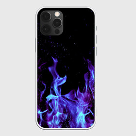 Чехол для iPhone 12 Pro Max с принтом Синий огонь в Новосибирске, Силикон |  | дым | разные | синий | цветные