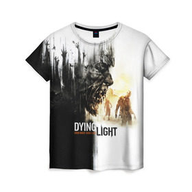 Женская футболка 3D с принтом Dying Light в Новосибирске, 100% полиэфир ( синтетическое хлопкоподобное полотно) | прямой крой, круглый вырез горловины, длина до линии бедер | dying light | horror | зомби | ужасы