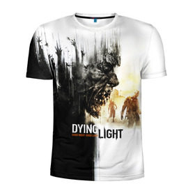 Мужская футболка 3D спортивная с принтом Dying Light в Новосибирске, 100% полиэстер с улучшенными характеристиками | приталенный силуэт, круглая горловина, широкие плечи, сужается к линии бедра | Тематика изображения на принте: dying light | horror | зомби | ужасы