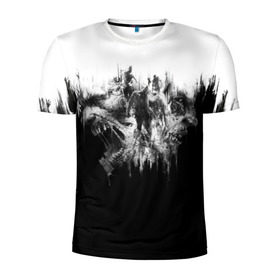 Мужская футболка 3D спортивная с принтом Dying Light в Новосибирске, 100% полиэстер с улучшенными характеристиками | приталенный силуэт, круглая горловина, широкие плечи, сужается к линии бедра | dying light | horror | зомби | ужасы