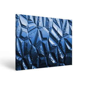 Холст прямоугольный с принтом Каменная кладка синяя в Новосибирске, 100% ПВХ |  | Тематика изображения на принте: камень | синий | текстура