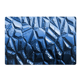 Магнитный плакат 3Х2 с принтом Каменная кладка синяя в Новосибирске, Полимерный материал с магнитным слоем | 6 деталей размером 9*9 см | Тематика изображения на принте: камень | синий | текстура