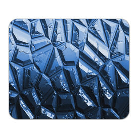 Коврик прямоугольный с принтом Каменная кладка синяя в Новосибирске, натуральный каучук | размер 230 х 185 мм; запечатка лицевой стороны | камень | синий | текстура