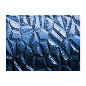 Обложка для студенческого билета с принтом Каменная кладка синяя в Новосибирске, натуральная кожа | Размер: 11*8 см; Печать на всей внешней стороне | Тематика изображения на принте: камень | синий | текстура