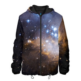 Мужская куртка 3D с принтом Вселенная в Новосибирске, ткань верха — 100% полиэстер, подклад — флис | прямой крой, подол и капюшон оформлены резинкой с фиксаторами, два кармана без застежек по бокам, один большой потайной карман на груди. Карман на груди застегивается на липучку | Тематика изображения на принте: вселенная | галактика | звёзды | космическое пространство | космос | созвездие