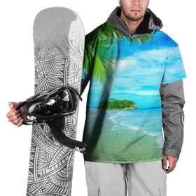 Накидка на куртку 3D с принтом Лето в Новосибирске, 100% полиэстер |  | берег | лето | море | отдых