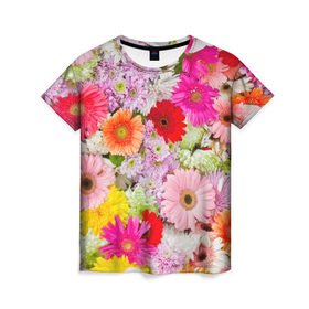Женская футболка 3D с принтом Счастье в Новосибирске, 100% полиэфир ( синтетическое хлопкоподобное полотно) | прямой крой, круглый вырез горловины, длина до линии бедер | арт | весна | красота | лето | любовь | новинки | осень | подарок | популярное | природа | радуга | цветы